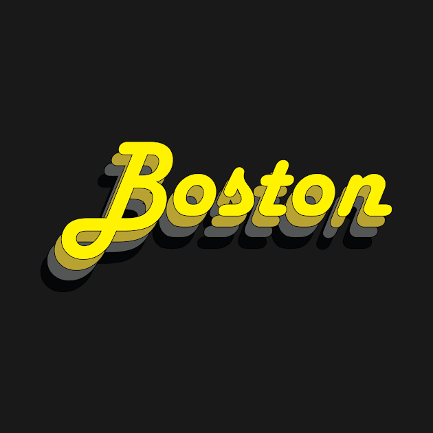 Boston Logo Yellow by Tjamesart