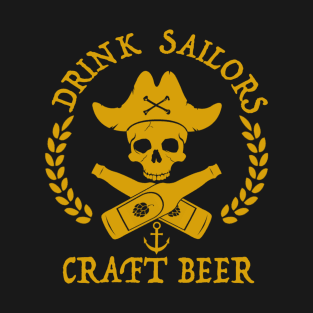 Craf Beer Drink Sailors.Pirate T-Shirt