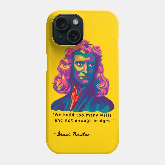 Isaac Newton Portrait Phone Case by Slightly Unhinged