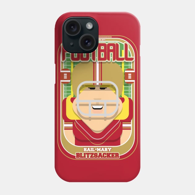 American Football Red and Gold - Hail-Mary Blitzsacker - Hazel version Phone Case by Boxedspapercrafts