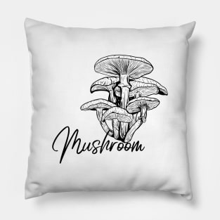 Mushroom Flower Vintage Established Flora Minimalist Pillow