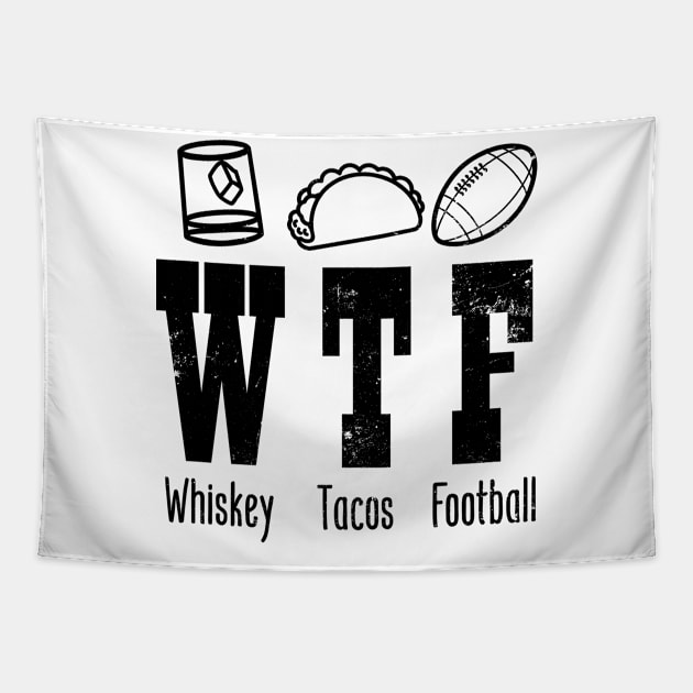 Taco Football Shirt | Whiskey WTF Gift Tapestry by Gawkclothing