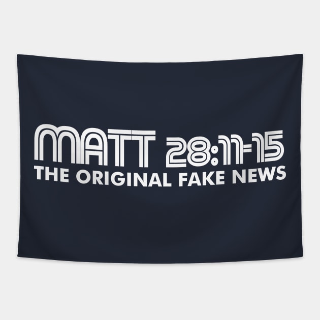 Matthew 28:11-15 The Original Fake News Tapestry by CalledandChosenApparel