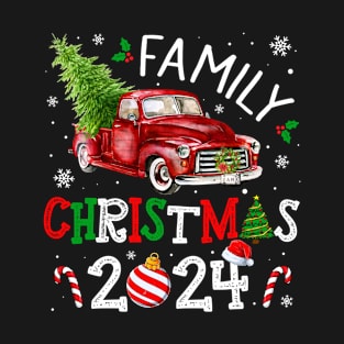 Family Christmas 2024 Truck Tree Squad Boys Girls Xmas 2024 T-Shirt