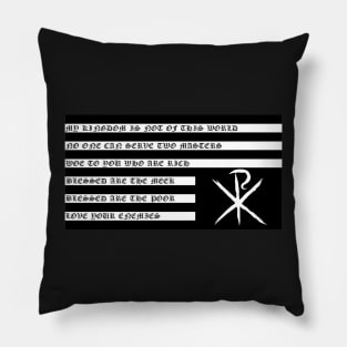 American Flag Christian Nation Chi Rho Pillow