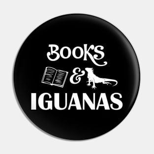 Books & Iguanas Pin