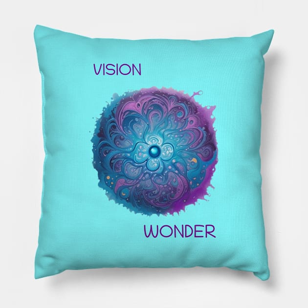 “Vision is seeing beyond the ordinary, wonder is feeling beyond the mundane.” Pillow by CarefulFund