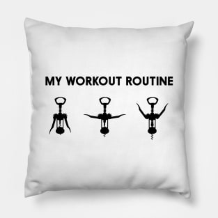 Workout routine wine opener Pillow