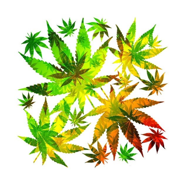 Marijuana Cannabis Leaves Pattern by BluedarkArt