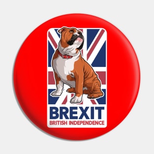 Brexit English Bulldog Union Jack Flag Pin