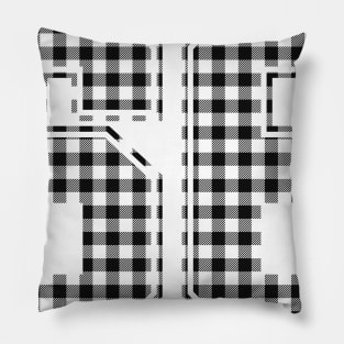 Plaid Number - 66 - Dark Pillow