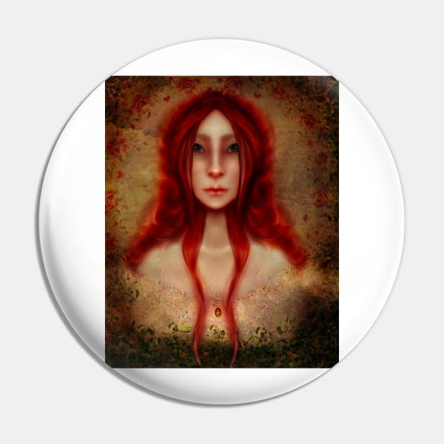 Anne of Green Gables Lady of Shallot Fan Art Red Hair Victorian Dress Cameo- Book Gift Pin by penandbea