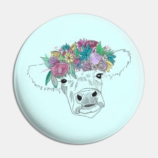 Flower Cow Pin