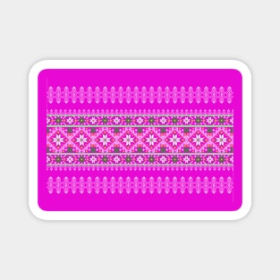 beautiful flower pattern pink background Magnet