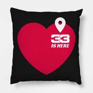 Heart 33 Max Verstappen Formula One Pillow