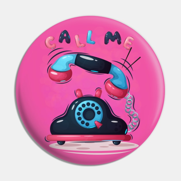 Call Me Pin by Globe Design