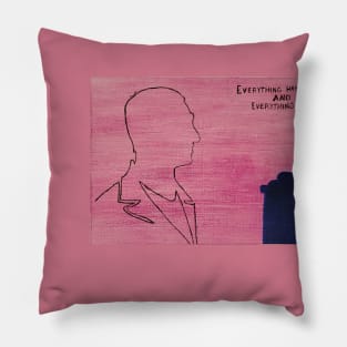 9th Doctor Silhouette Pillow