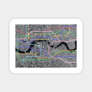 London underground city UK map Magnet