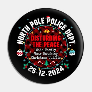 North Pole Police Dept Made Family wear matching Christmas Pin