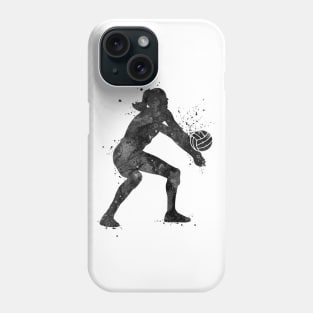 Girl Volleyball Player Black and White Sport Gift Phone Case