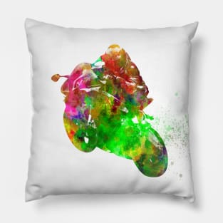 Watercolor moto gp rider Pillow