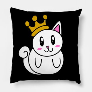 Cute Cat in a Crown Pillow