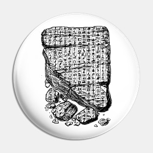 Retro Hieroglyphs Pin