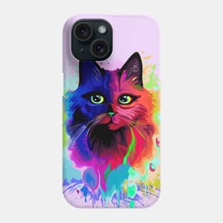 Cat Trippy Psychedelic Pop Art Phone Case