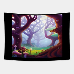 Dreamy Mushroom Forest Tapestry