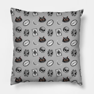 Cheshire Cat Spooky Pattern Pillow