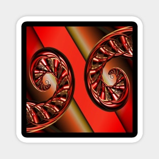 red and gold spiral Magnet