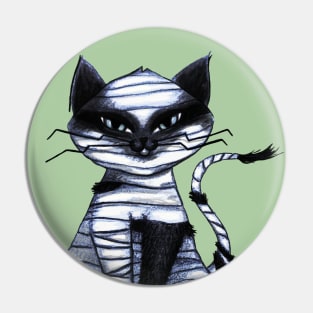 Mummy cat Pin