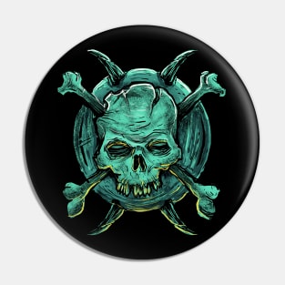 Skull and Crossbones Metal Pin