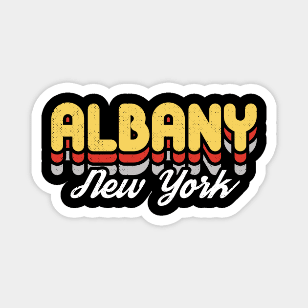 Retro Albany Magnet by rojakdesigns