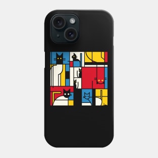 The Mondrian Cats by Tobe Fonseca Phone Case