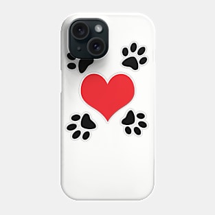 Heart and 4 Paws Phone Case
