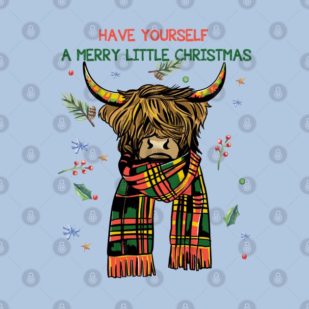 Highland Cow Christmas Spirit by i am Cuta