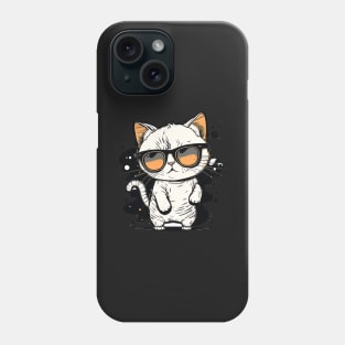 Cute ginger cat wearing sunglasses Phone Case