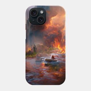 Water and Fire Fantasy Art Style Phone Case