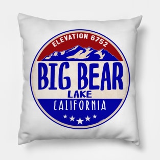 BIG BEAR LAKE CALIFORNIA MOUNTAINS BOATING SKIING HIKING Pillow