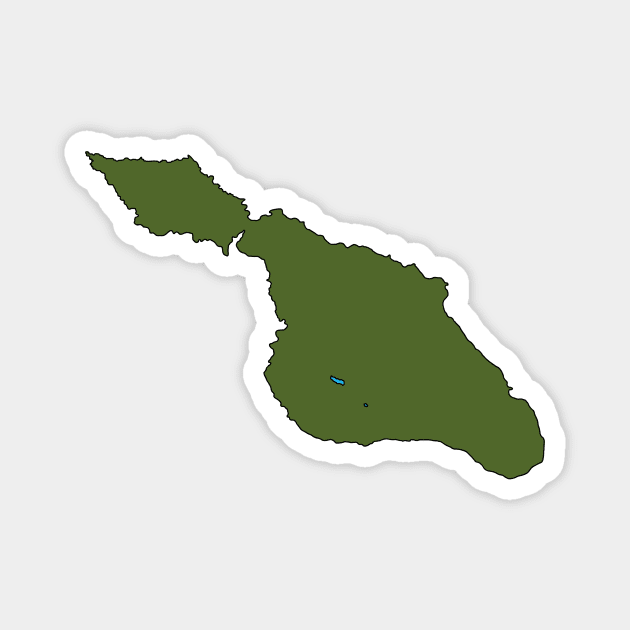 Santa Catalina Island Map Magnet by CorrieMick