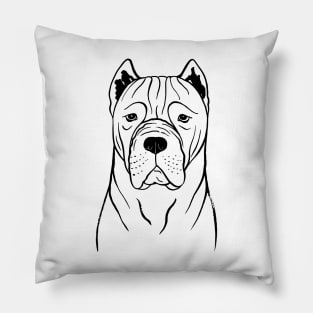 Cane Corso (Black and White) Pillow