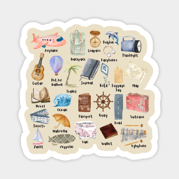 Travel Alphabet Magnet by hannahrlin