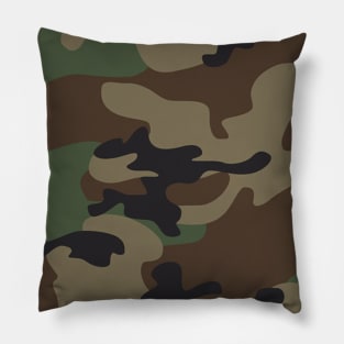 Green brown Camo Military Pillow