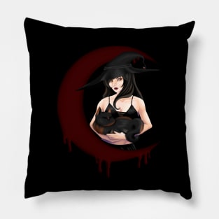 Witch and Cat Pillow