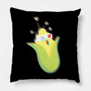 Aesthetic Corn | Anaglyph | Retro Vintage 3d Glasses Pillow