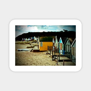 Beach Huts Hengistbury Head Dorset England UK Magnet