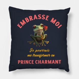 Organic humor t-shirt: Frog Prince Charming Pillow