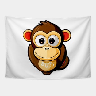 funny monkey Tapestry