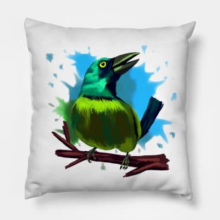 Colorful Grackle Pillow